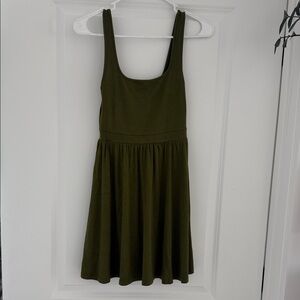 Aritzia Wilfred Dark Green Mini Dress